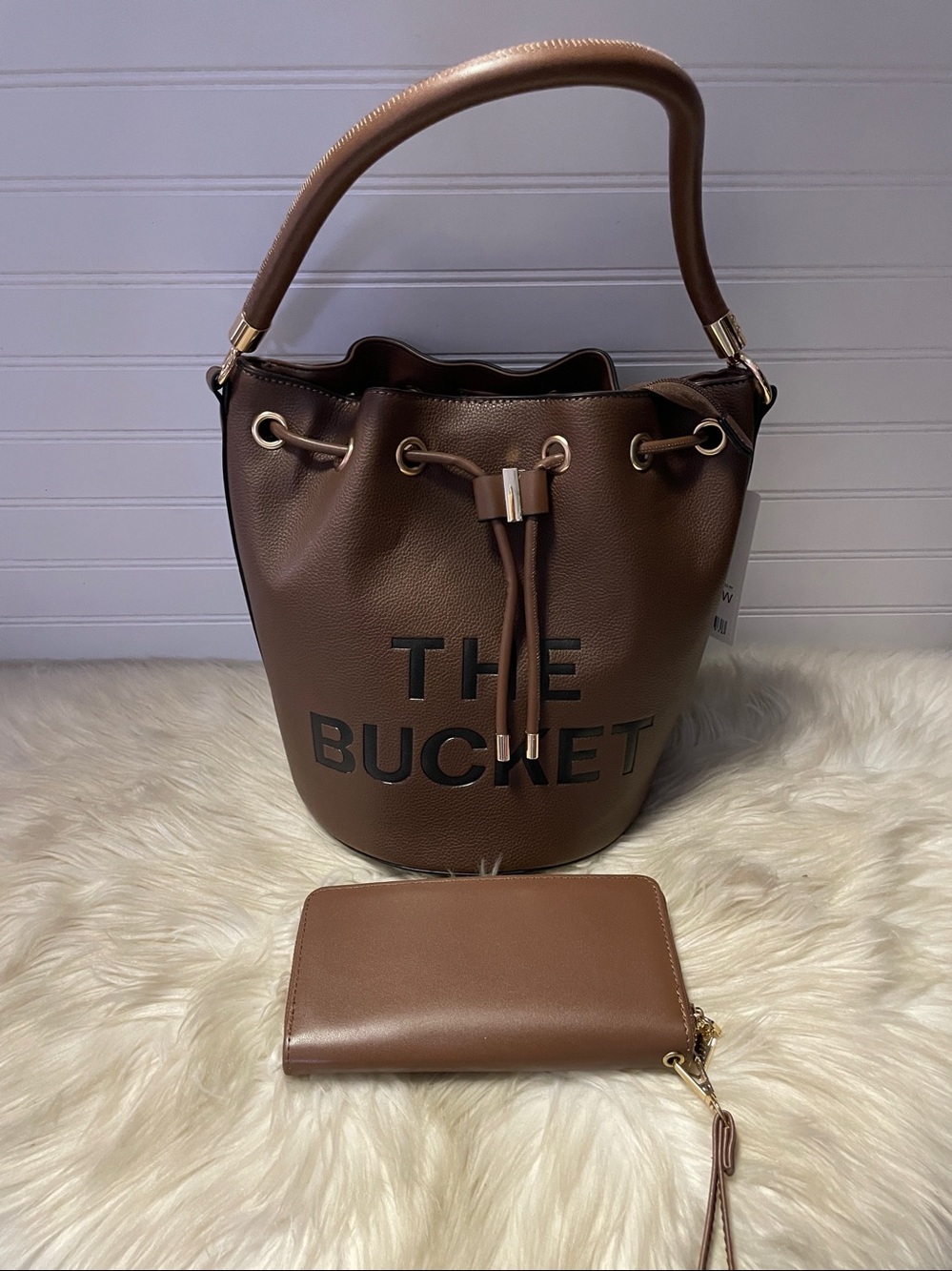 The Bucket Coffee Brown  Bucket Bag